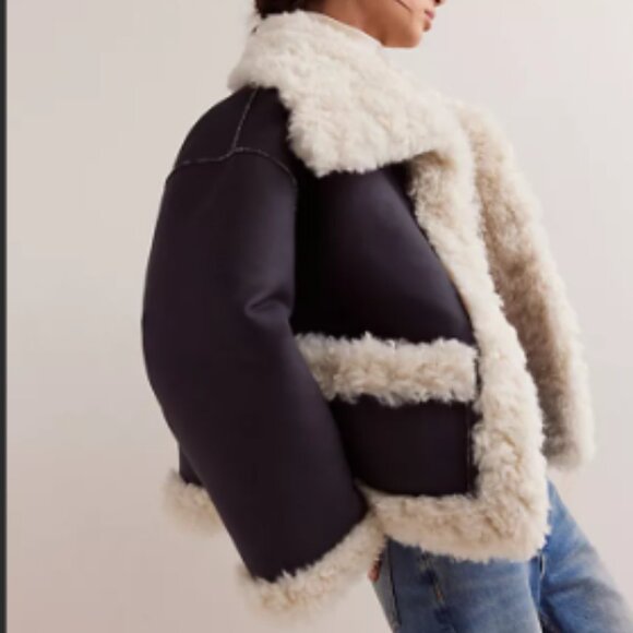 NWT Free People Kiki Sherpa Jacket size Large - Picture 2 of 6